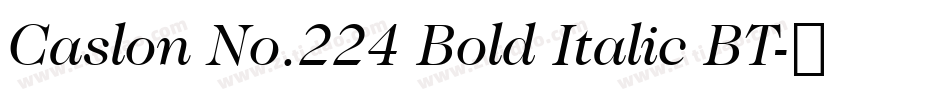 Caslon No.224 Bold Italic BT字体转换